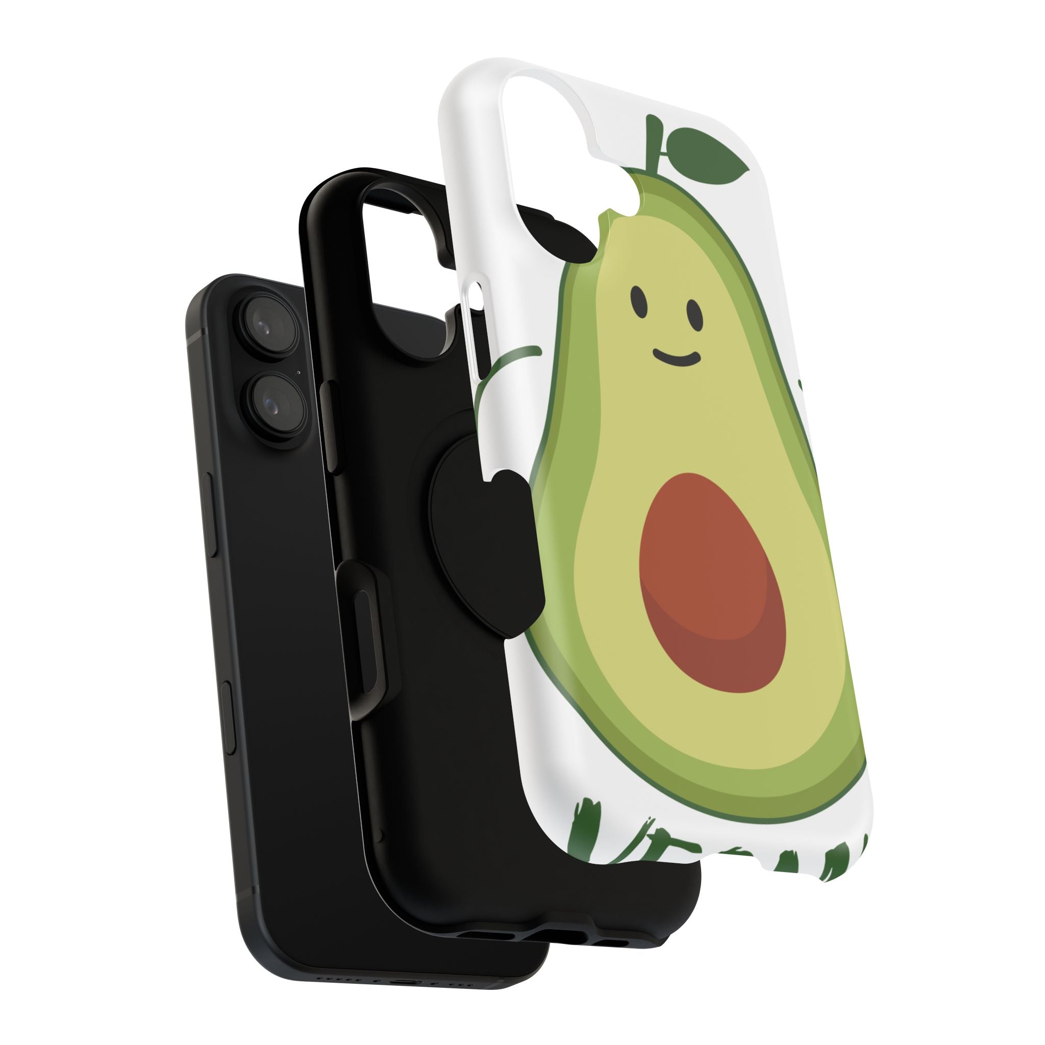Fun Avocado Phone Case, Cute Avocado Case, Impact-Resistant Cases, Avocado Lover Gift, Smoothie Enthusiast Accessory, Quirky Phone Cover