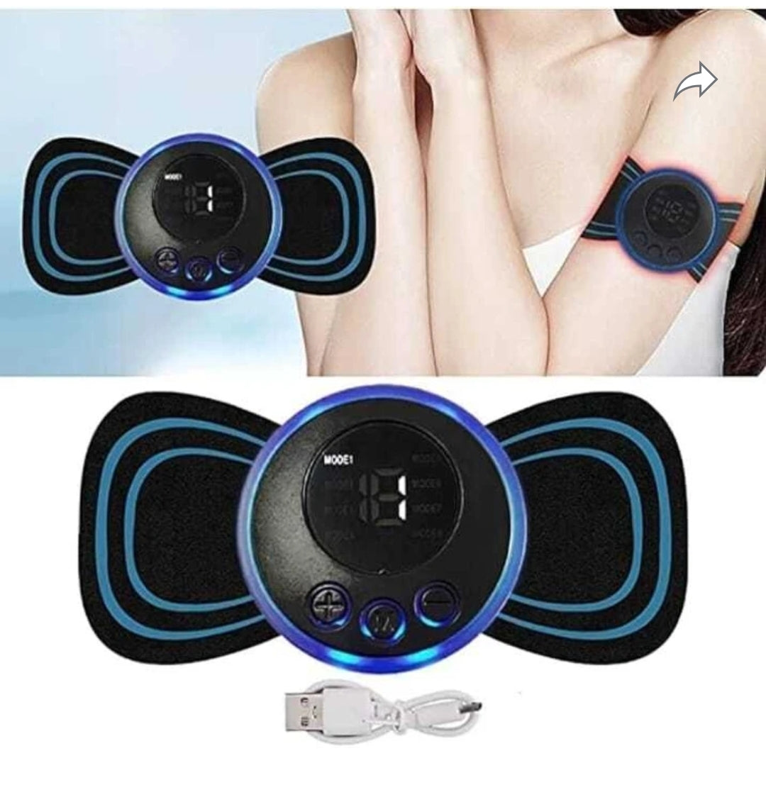 Shakuntala creation Wireless EMS Mini Body Massager Machine Portable Butterfly Massager Pads | Wireless EMS Muscle Stimulator for Back,Shoulder, Neck & Body Pain Relief