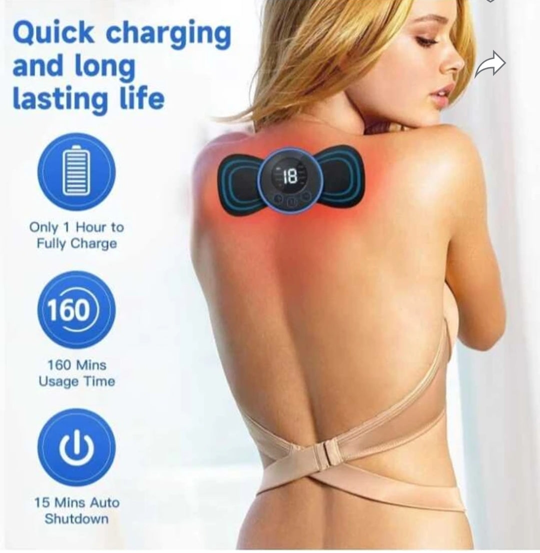 Shakuntala creation Wireless EMS Mini Body Massager Machine Portable Butterfly Massager Pads | Wireless EMS Muscle Stimulator for Back,Shoulder, Neck & Body Pain Relief